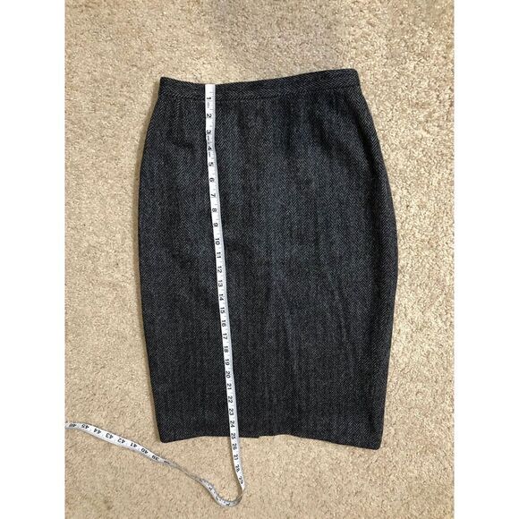 DOLCE & GABBANA Black Grey Pencil Skirt Size 42 Made In Italy - Picture 3 of 8